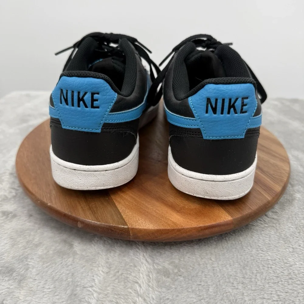 Nike Court Vision Shoe Sneaker Next Nature Low Black Laser Blue Men 9 DH2987-005